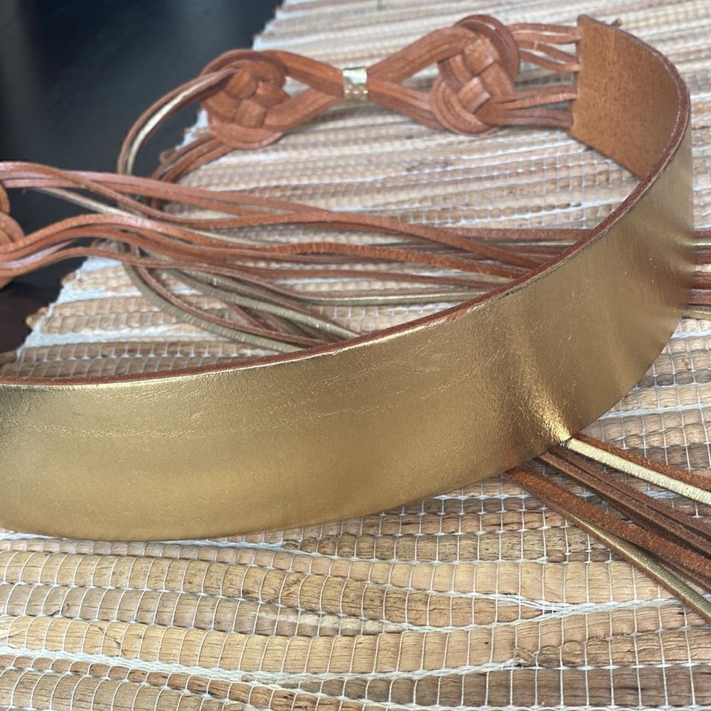 Euc Ralph Lauren gold tie belt I believe it was a medium - Picture 2 of 6